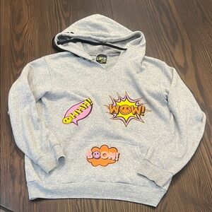 Love junkie Kids Gray Graphic Hoodie